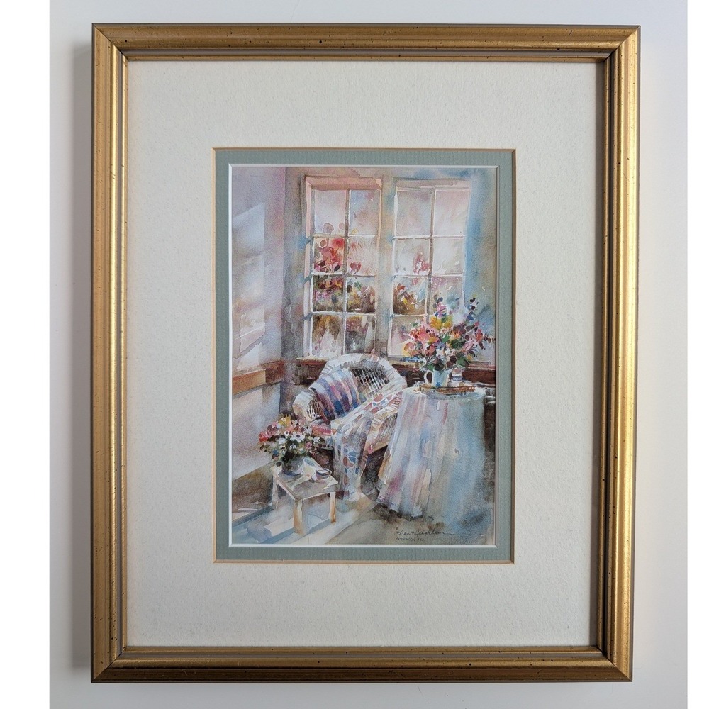 Brent Heighton Afternoon Tea Framed Watercolor Print Canadian Artist Wall Art